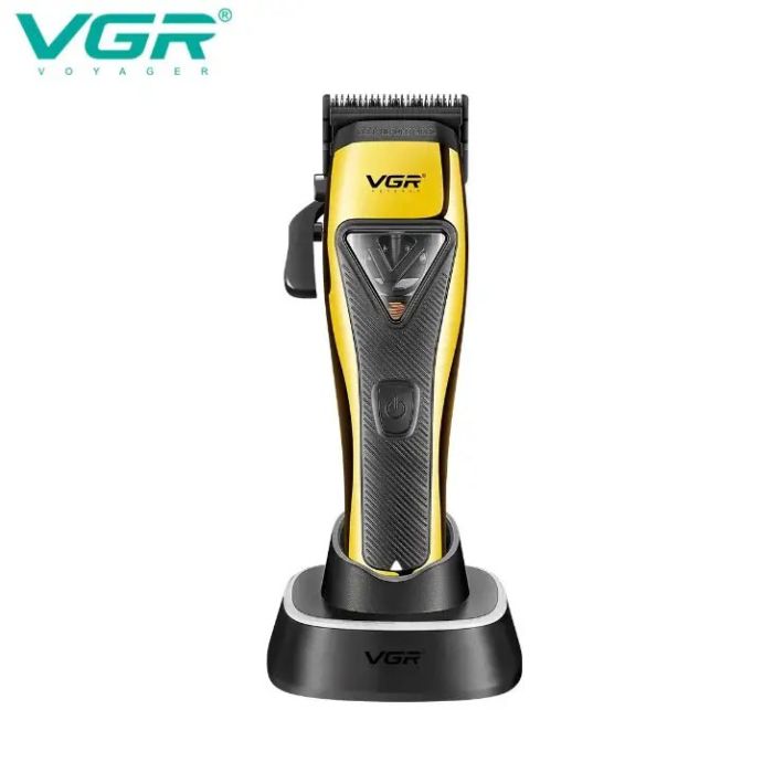 Машинка для стрижки VGR V-015 аккумуляторная беспроводная профессиональная 6 насадок