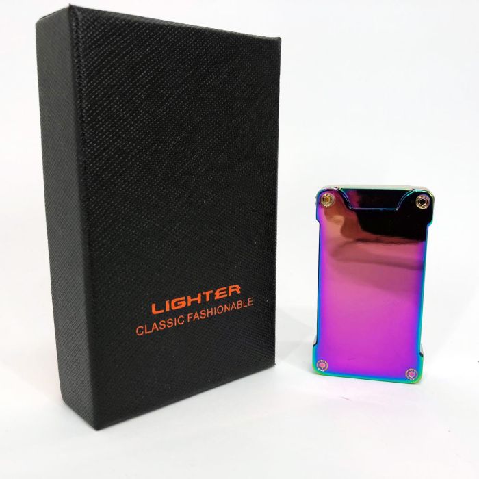 Дуговая электроимпульсная зажигалка с USB-зарядкой фонариком LIGHTER HL-437. Цвет: хамелеон
