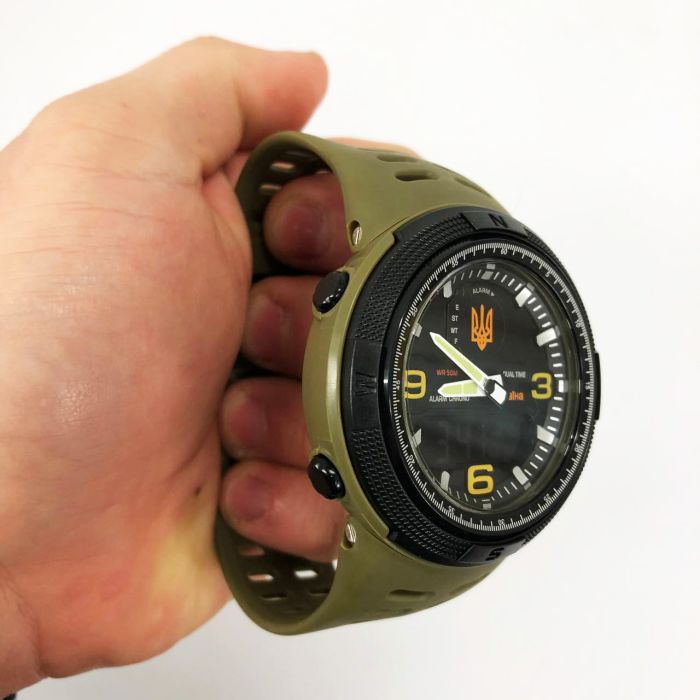 Часы наручные мужские SKMEI 5561/1655AGBK, Противоударные часы, Часы для военнослужащих