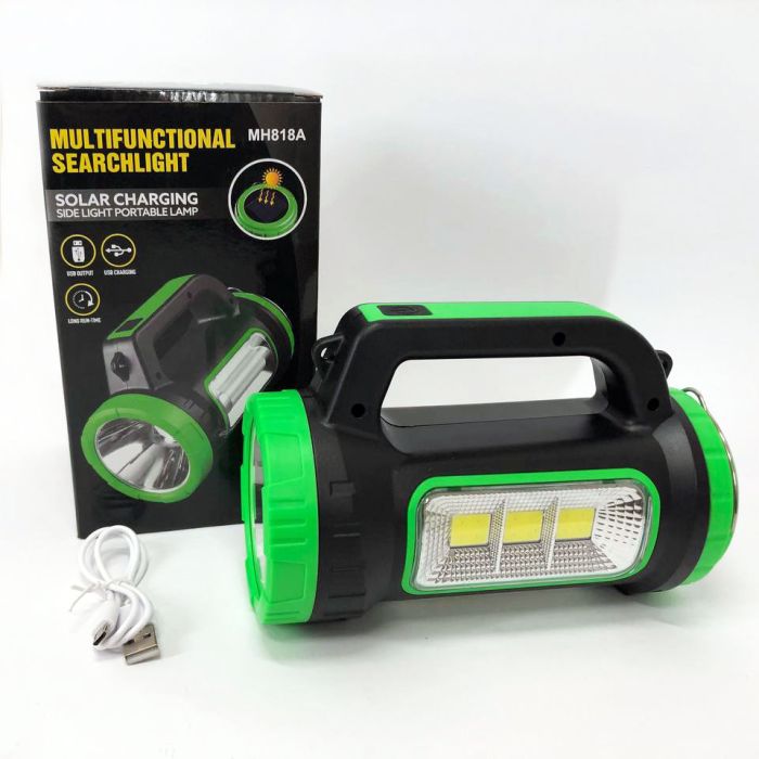 Кемпинговый фонарь XBL 818C-3W+COB, Фонарик аккумуляторный кемпинговый, Фонарь-светильник. Цвет: зеленый