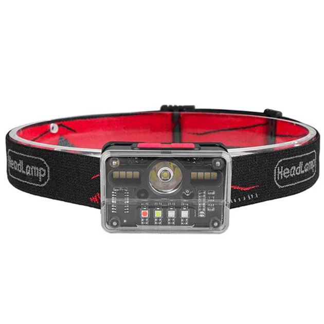 Фонарь налобный M-006-XPG+8SMD+4SMD(white+red+green+blue+UV), Фонарь аккумуляторный для рыбалки