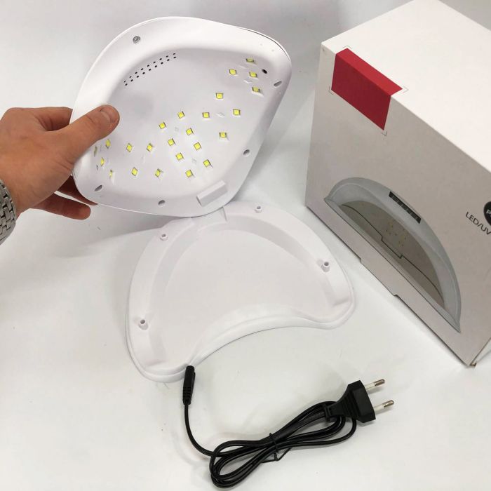 Лампа для маникюра Sun 5 nail lamp FD93-1 led для сушки гель лака с таймером для домашнего использования