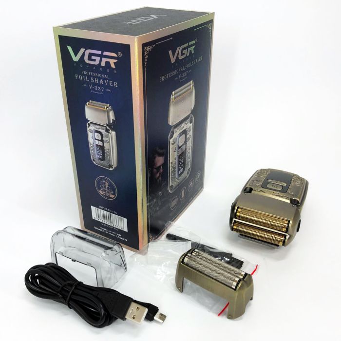Электробритва VGR V-337 шейвер для влажного и сухого бритья, бритва для бороды, триммер механический