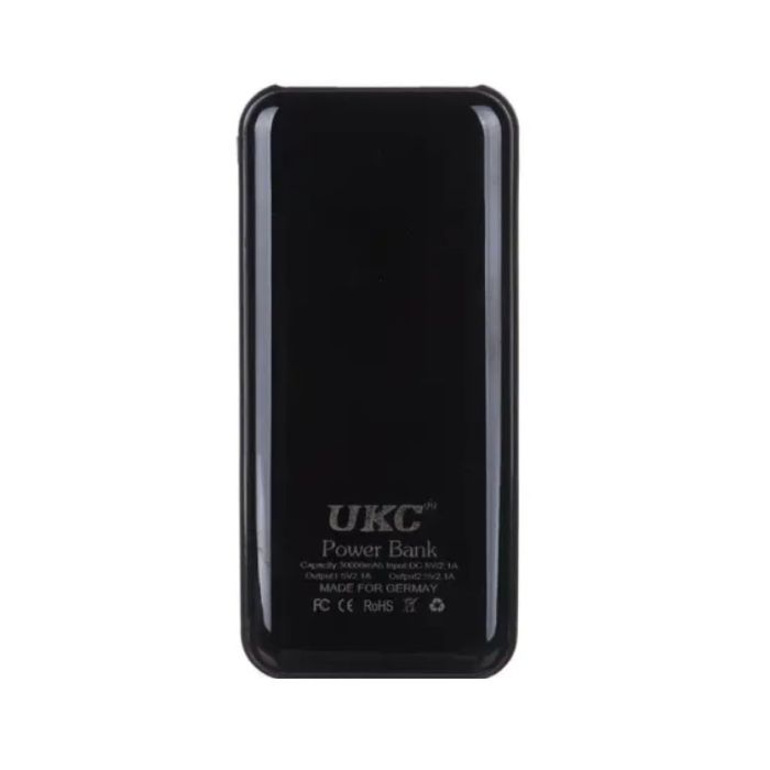 Портативная мобильная зарядка Power Bank 30000 mAh UKC, Внешний аккумулятор, Зарядка power bank. Цвет: черный