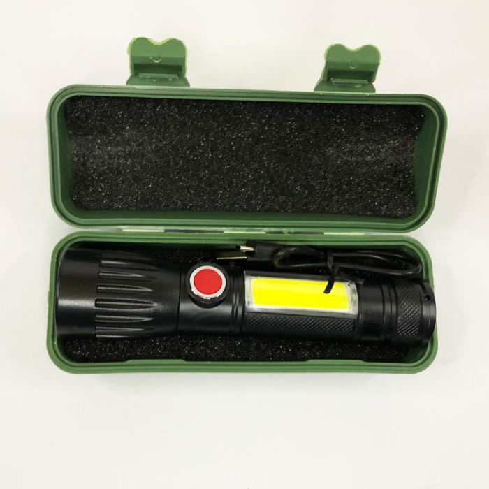 Фонарь ручной X-Balog BL-645S-XPE+COB, ЗУ microUSB, фонарик тактический аккумуляторный ручной