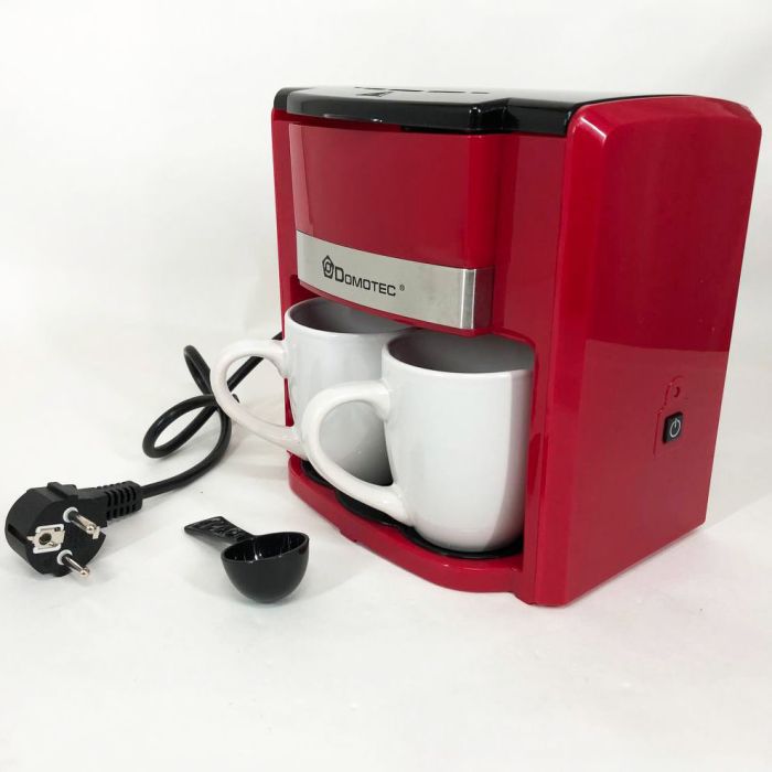 Капельная кофеварка Domotec MS-0705 500 Вт с двумя фарфоровыми чашками в комплекте
