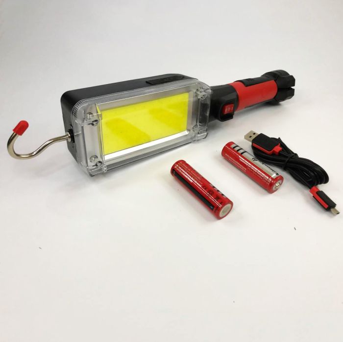 Кемпинговый фонарь с крюком и магнитом держателем 7628 ZJ-8859-COB-2 700Lm и зарядка micro USB