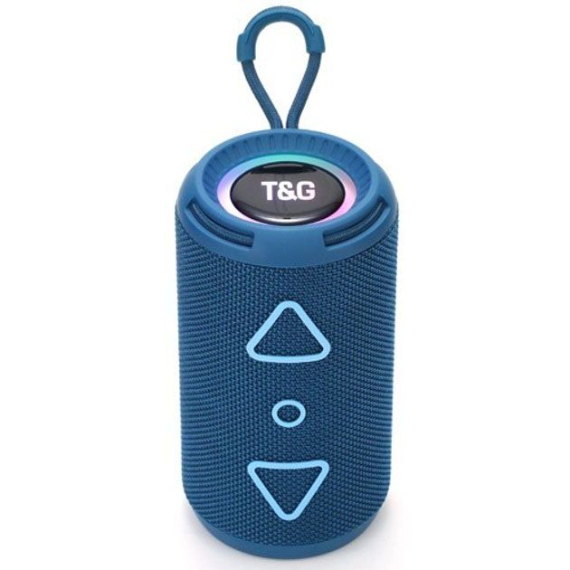 Bluetooth колонка портативная TG656 FM-радио, мощная переносная акустическая колонка. Цвет: синий