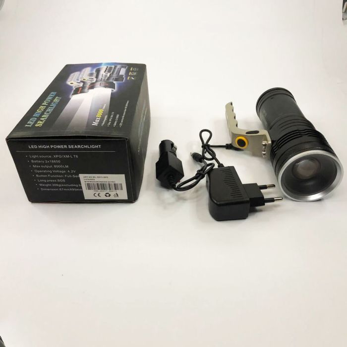 Профессиональный переносной фонарь-прожектор Police S911-XPE, фонарь ручной мощный, тактичный фонарь
