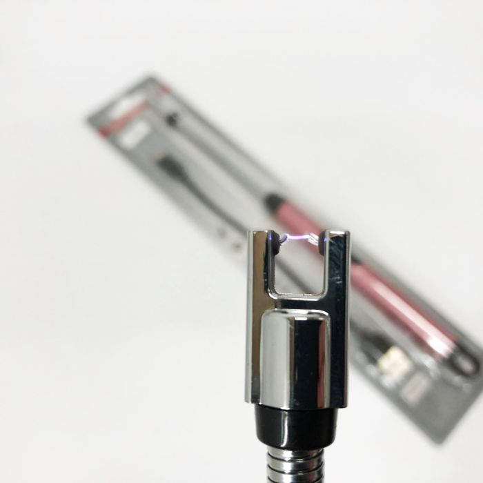 Зажигалка электрическая BBQ Lighter импульсная плазменная ветрозащитная USB зажигалка розовая