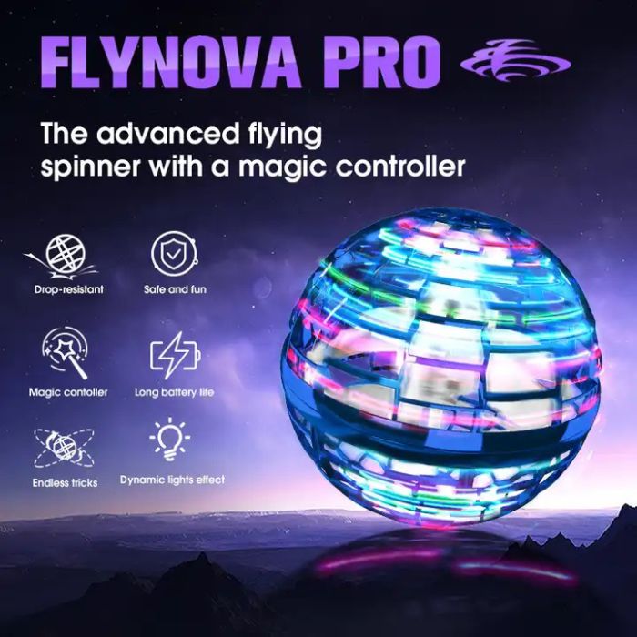 Летающий шар со светом, Летающий спиннер шар flying spinner, Летающий спиннер шар