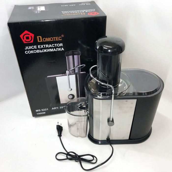 Соковыжималка Domotec MS-5221 1000 W, соковыжималка универсальная соковыжималка электро на стакан