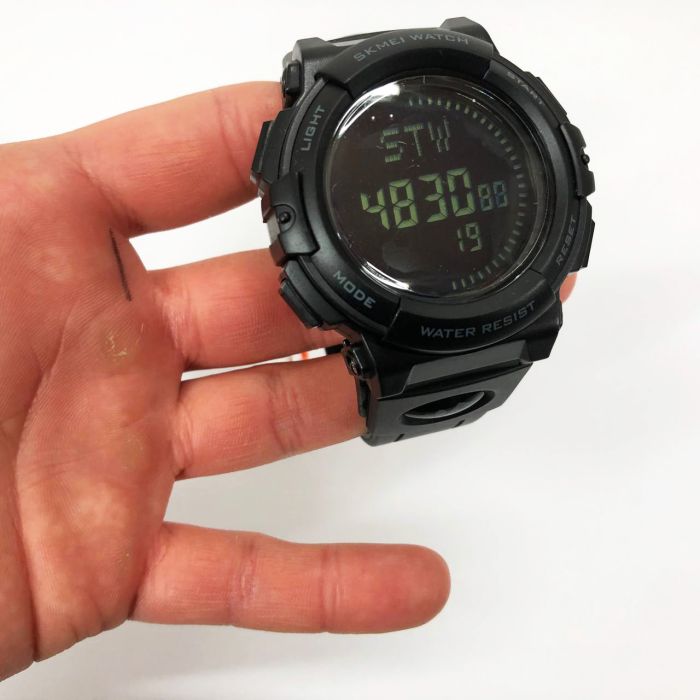 Часы наручные мужские SKMEI 1290BK с компасом, наручные часы для военных. Цвет: черный