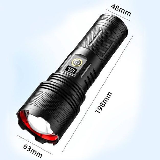 Фонарь ручной аккумуляторный PLD-503-TG powerbank, мощный аккумуляторный лед фонарик, супер яркий фонарик