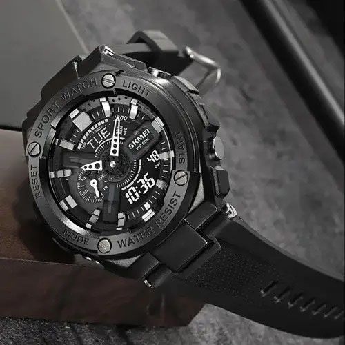 Часы наручные мужские SKMEI 2101BK, армейские часы противоударные, оригинальные мужские часы спортивные