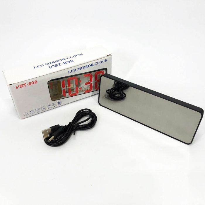 Электронные настольные LED часы от USB VST-898-4 с будильником и термометром оригинальные настольные часы