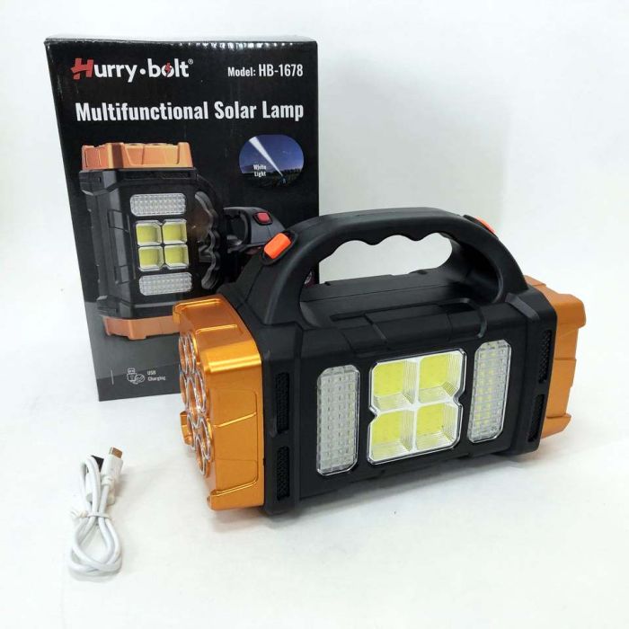 Фонарь кемпинговый с солнечной панелью и повербанком HB-1678-2х8LED-6COB, фонарь кемпинговый светодиодный