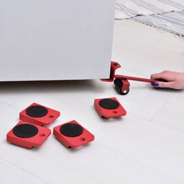 Набор для перемещения мебели и крупногабаритных предметов Moving Helpers (красный, 5 предметов)