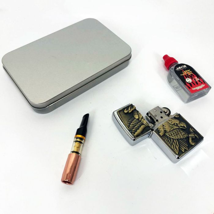 Зажигалка бензиновая в подарочной коробке N8, необычная зажигалка, сувенир зажигалка
