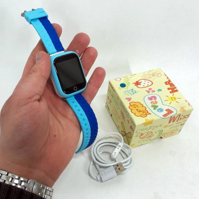 Детские умные часы с GPS Smart baby watch Q750 Blue, смарт часы-телефон c сенсорным экраном и играми