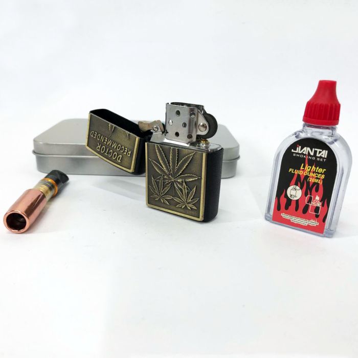 Зажигалка бензиновая в подарочной коробке N10, Зажигалки бензиновые, Подарочные зажигалки для курения