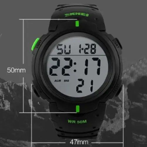 Часы наручные мужские SKMEI 1068GN, водонепроницаемые мужские часы, часы мужские спортивные