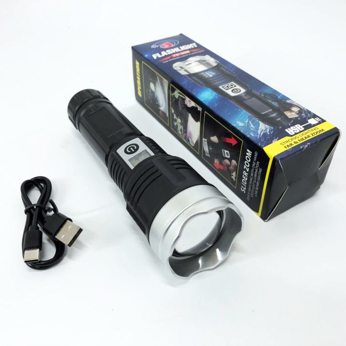 Фонарь PLD-008 WHITE LASER LED PM10-TG, power bank, Фонарик тактический аккумуляторный ручной