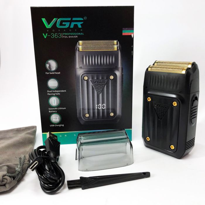 Электробритва VGR V-363, Триммер для усов, Электробритва с насадками для бороды, Триммер беспроводной