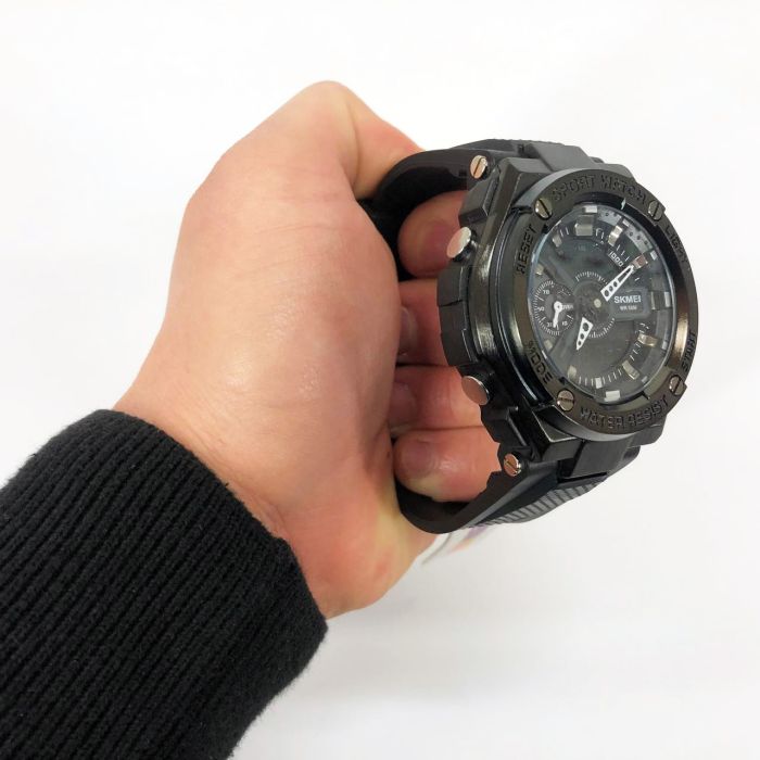 Часы наручные мужские SKMEI 2101BK, армейские часы противоударные, оригинальные мужские часы спортивные