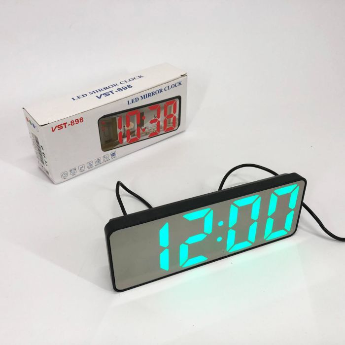 Электронные настольные LED часы от USB VST-898-4 с будильником и термометром оригинальные настольные часы