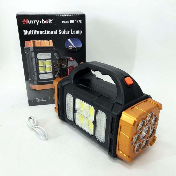 Фонарь кемпинговый с солнечной панелью и повербанком HB-1678-2х8LED-6COB, фонарь кемпинговый светодиодный