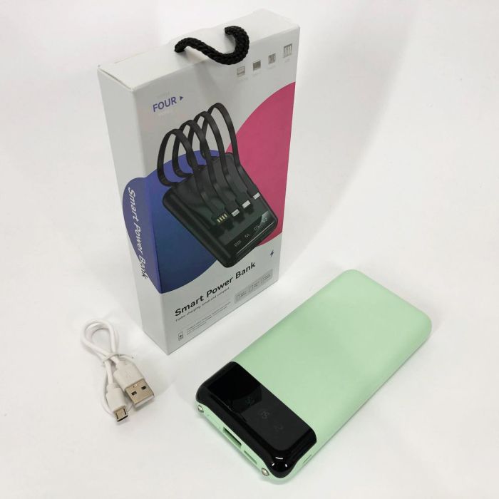 Павербанк Power Bank UKC 50000mAh Мобильная зарядка внешний аккумулятор портативный павер. Цвет: зеленый