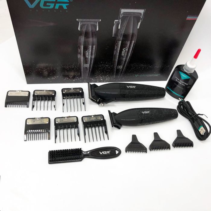 Профессиональный набор для стрижки волос VGR V-640 аккумуляторный Barber Combo PREMIUM