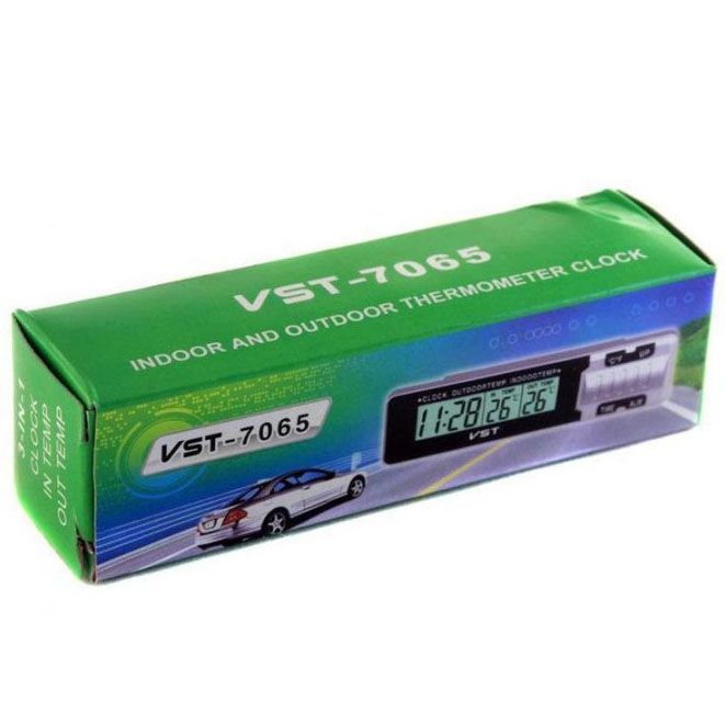 Часы-термометр VST-7065 внешний и внутренний датчик, Домашняя метеостанция с гигрометром, Цифровые часы