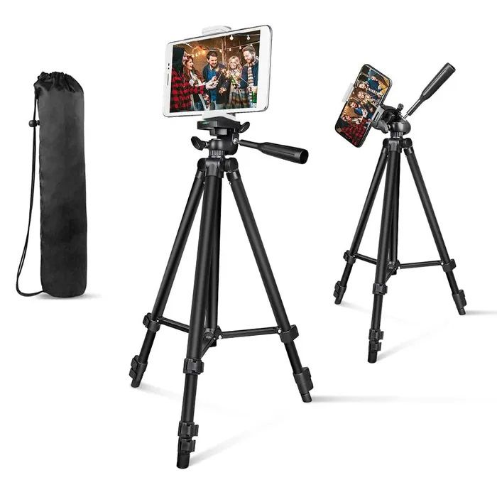 Штатив для телефона и фотоаппарата Tripod 3120 PRO портативный трипод 0,35-1.02м высота. Цвет: черный