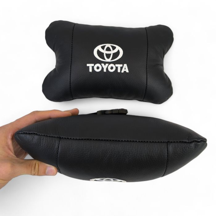 Подушки на подголовник Toyota 2шт, Набор подушек в авто Тойота, Автомобильная подушка Тойота