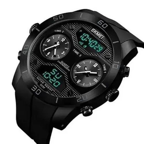 Часы наручные мужские SKMEI 1355BK, противоударные часы, часы для военнослужащих. Цвет: черный