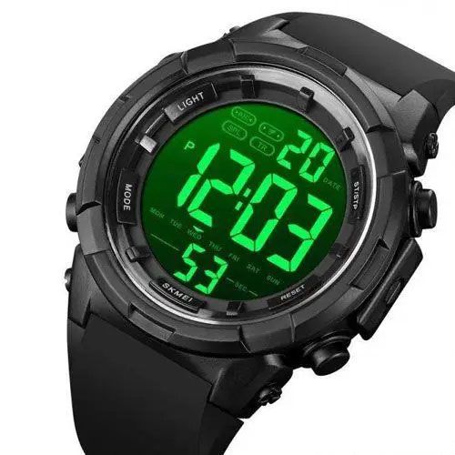 Часы наручные мужские SKMEI 1845BK BLACK, водонепроницаемые мужские часы. Цвет: черный