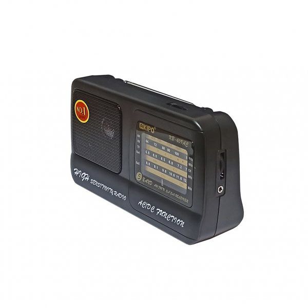 Радиоприёмник Kipo KB-409AC мощный радио FM c usb питание от батарейки R20 или от сети Черный