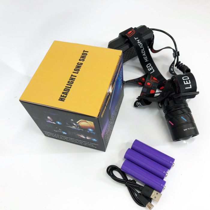 Фонарь налобный NIGHT VISION FLUORESCENCE CT012-3L-2TG(white+red), Налобный фонарь с линзой