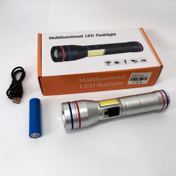 Фонарь PLD-231 WHITE LASER LED PM10-TG+COB(white+red), 1х26650, Фонарик police оригинал, Фонарик полис