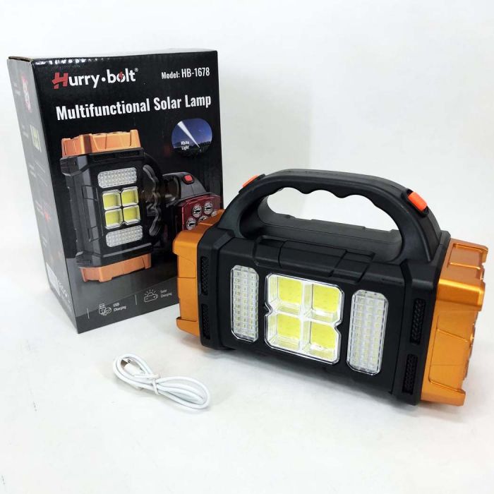 Фонарь кемпинговый с солнечной панелью и повербанком HB-1678-2х8LED-6COB, фонарь кемпинговый светодиодный