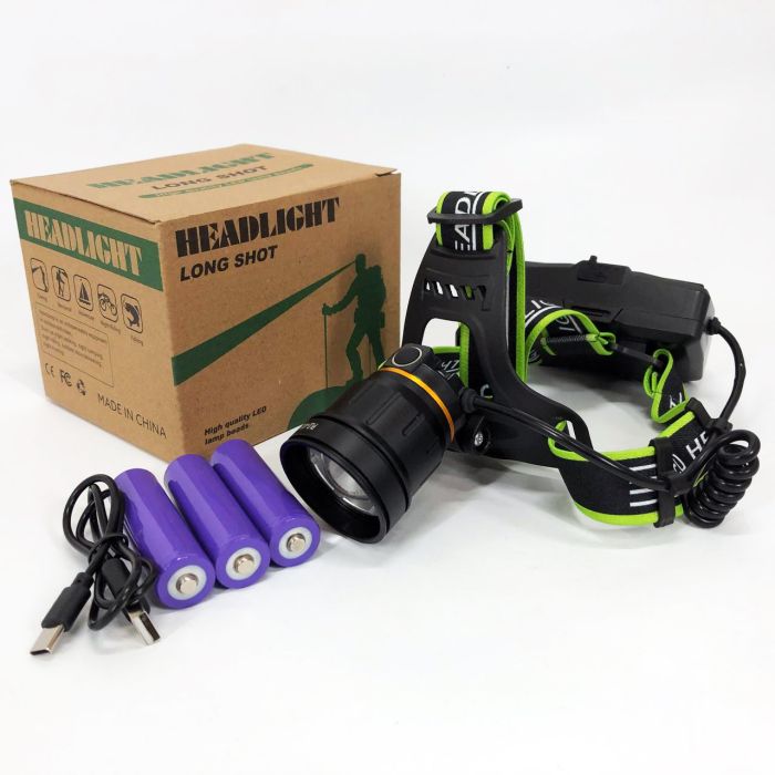 Фонарик налобный PLD-A12-2PM10-2TG (WHITE+UV), Фонарь аккумуляторный для рыбалки, Фонарик налобный мощный
