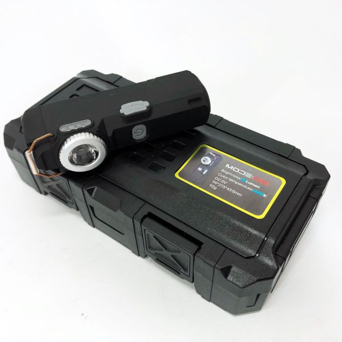 Фонарик-зажигалка армейская MULTIFUNCTIONAL D51-COB, Зажигалки подарки для мужчин. Цвет: черный