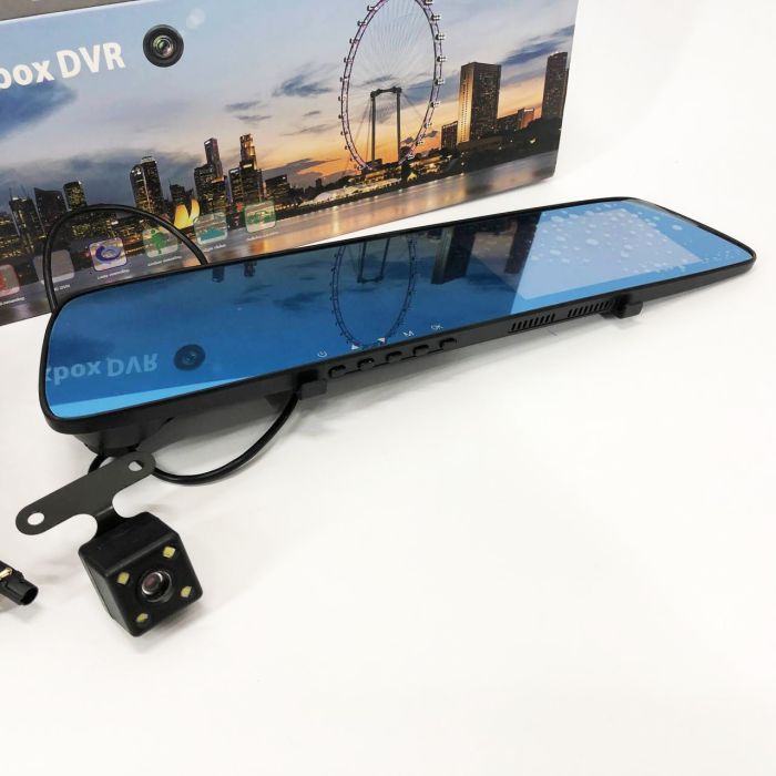 Автомобильный видеорегистратор-зеркало L-9003 4,3 TOUCH SCREEN 2 камеры 1080P Full HD