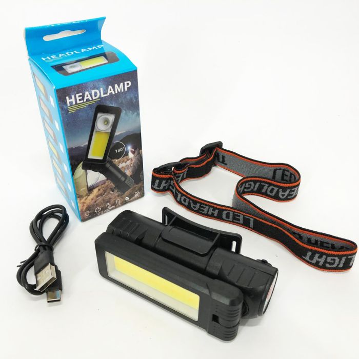 Фонарь WORKLIGHT 2 в 1 5305-COB(WHITE+YELLOW), Мощный фонарь для рыбалки, Мощный фонарь на голову