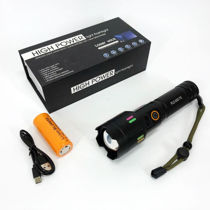 Фонарь NIGHT VISION FLUORESCENCE X83 WHITE LASER PM30-TG, светодиодный ручной аккумуляторный портативный