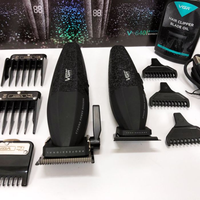 Профессиональный набор для стрижки волос VGR V-640 аккумуляторный Barber Combo PREMIUM