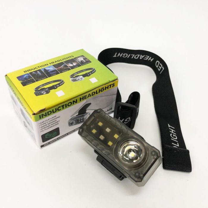 Фонарь налобный YJ-A06-LED+6SMD, Тактический фонарь с красным светом на каску, Головной фонарик