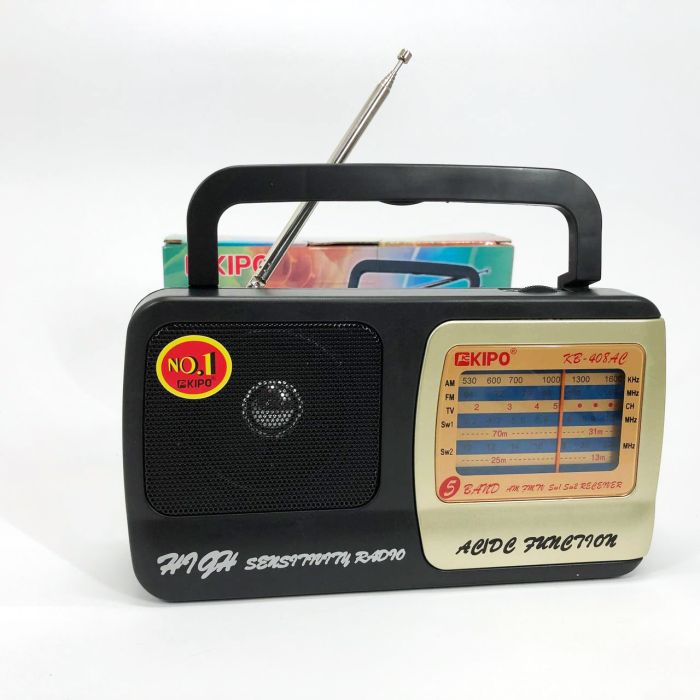 Радиоприёмник KIPO KB-408 AC мощный радио FM c usb питание от батарейки R20 или от сети